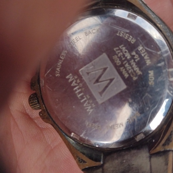 Waltham Black Analog Watch with Calendar and Lighted Dial - Picture 3 of 3